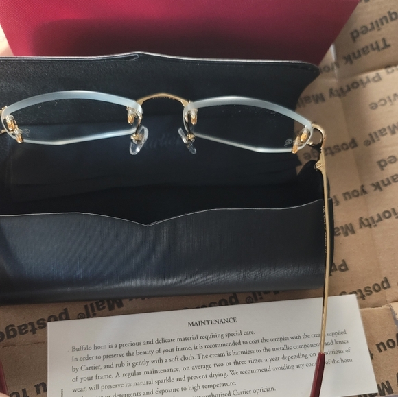 Cartier Gold Rimless Glasses - Picture 3 of 7